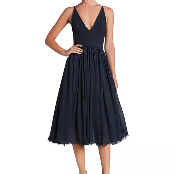 Dress the Population Navy Midi Dress - Picture 1 of 10